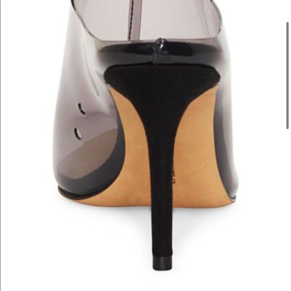 NWT Clear perspex pointy toe vinyl mule - Picture 5 of 6